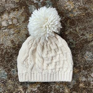 Hanna Andersson Knit Pom-Pom Hat for Kids - Cream